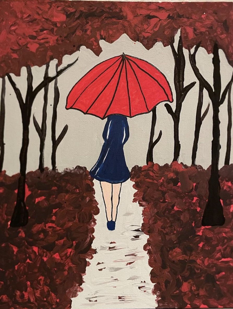 The Girl With The Bright Red&nbsp;Umbrella